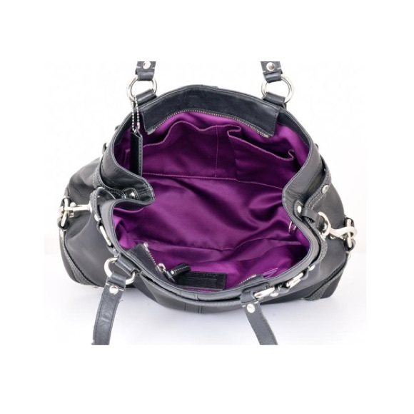 Coach leather carry all, purple lining - Picture 3 of 3